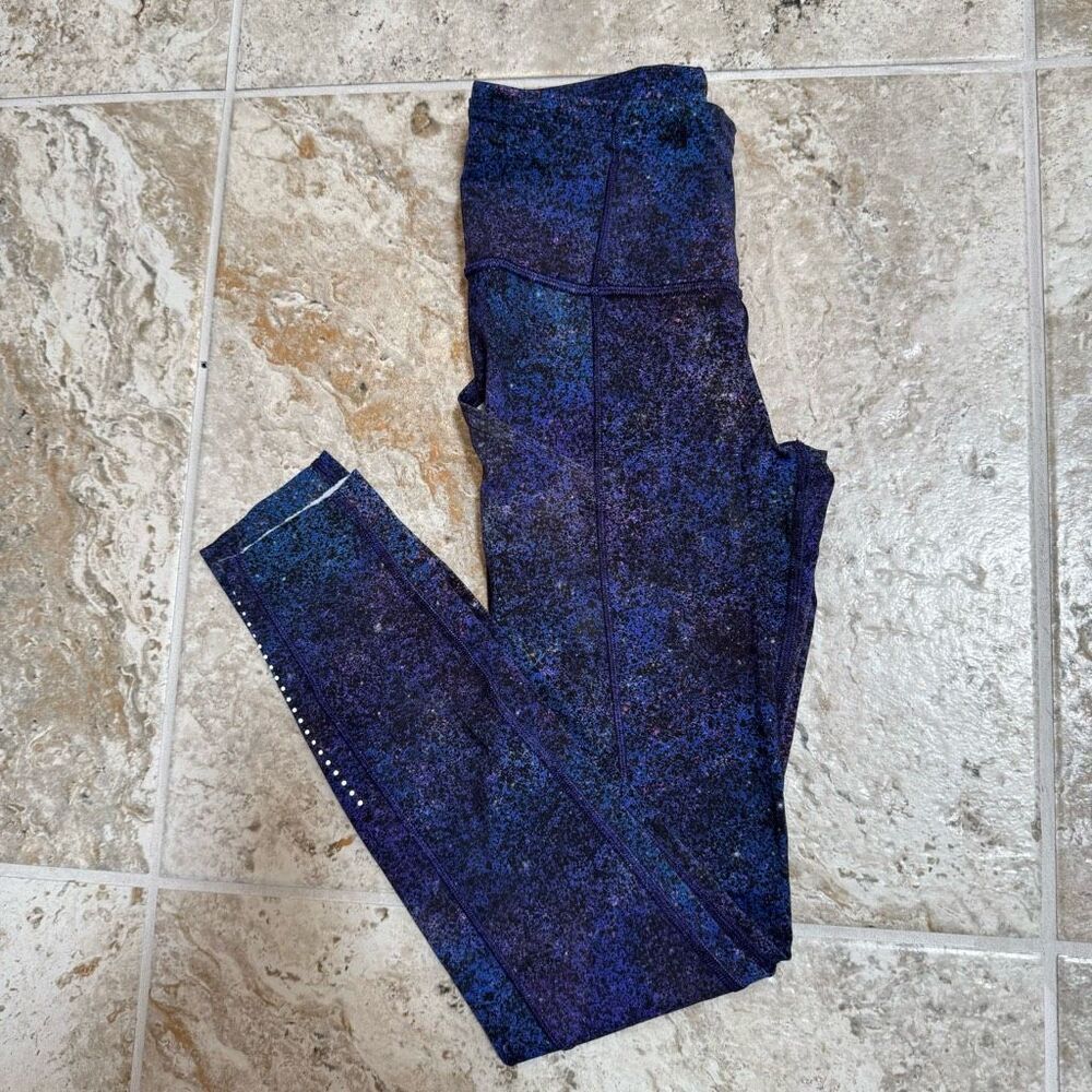 lululemon Speed Up Tight II - Pockets (Sz 2) Blue Cosmic Running Leggings